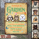 Metal Welcome To Garden Sign, Gifts For Pet Lovers, Listen To Birds, Feel The Breeze, Read A Book, Take A Nap