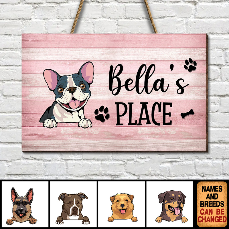 Pawzity Welcome Custom Wooden Signs, Gifts For Pet Lovers, Welcome Dog & Cat's House Rectangle Shape Sign