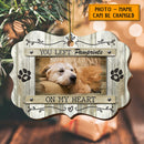 You Left Pawprints On My Heart Ornate Shaped Wooden Ornament - Personalized Dog Lovers Decorative Christmas Ornament