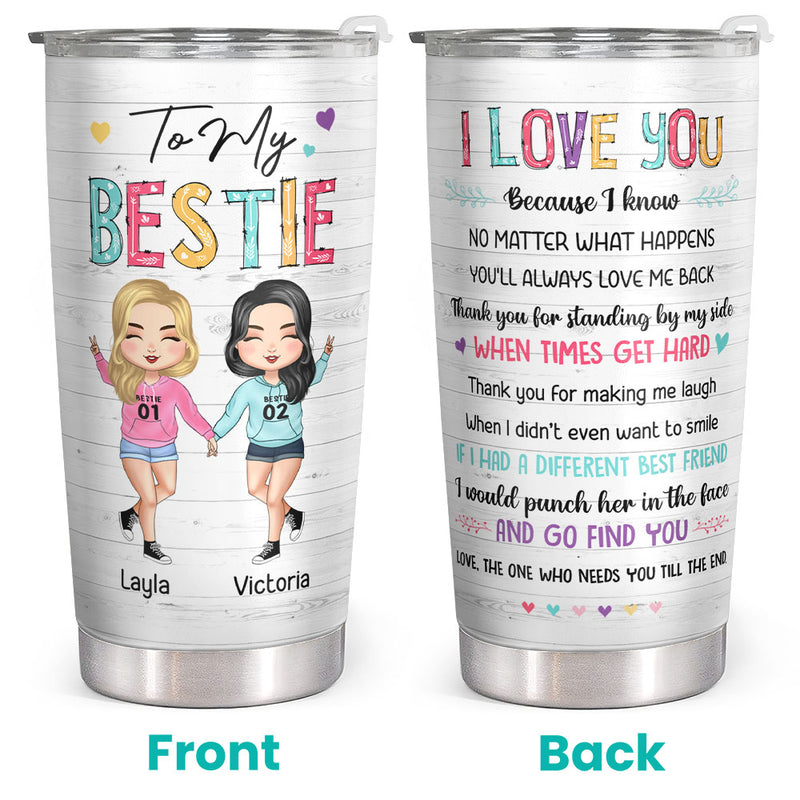 Custom Meaningful Friendship Gifts - Best Friend Gifts, Happy Birthday To My Bestie - Personalized Tumbler