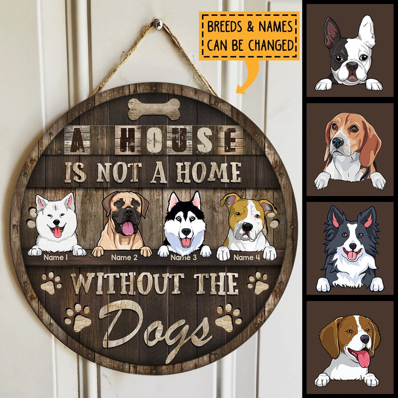 Pawzity Welcome Door Sign, Gift For Dog Lovers, A House Not A Home Without The Dogs Home Sweet Home Sign , Dog Mom Gifts