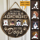 Pawzity Welcome Door Signs, Gifts For Dog Lovers, All Visitor Must Be Approved By The Dog Warning Sign , Dog Mom Gifts