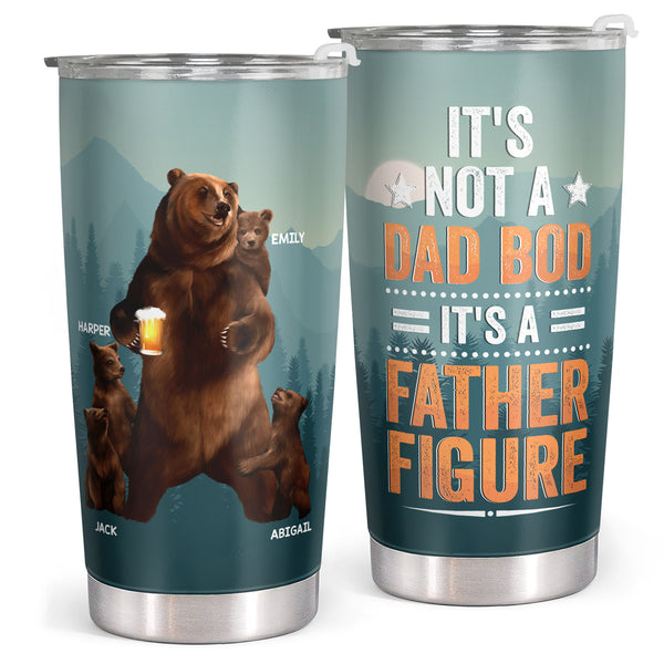 Personalized Papa Bear Custom Engraved Vacuum Sealed Tumbler