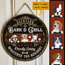 Pawzity Backyard Signs, Gifts For Dog Lovers, Bar & Grill Proudly Serving Whatever You Brought Custom Wooden Signs , Dog Mom Gifts