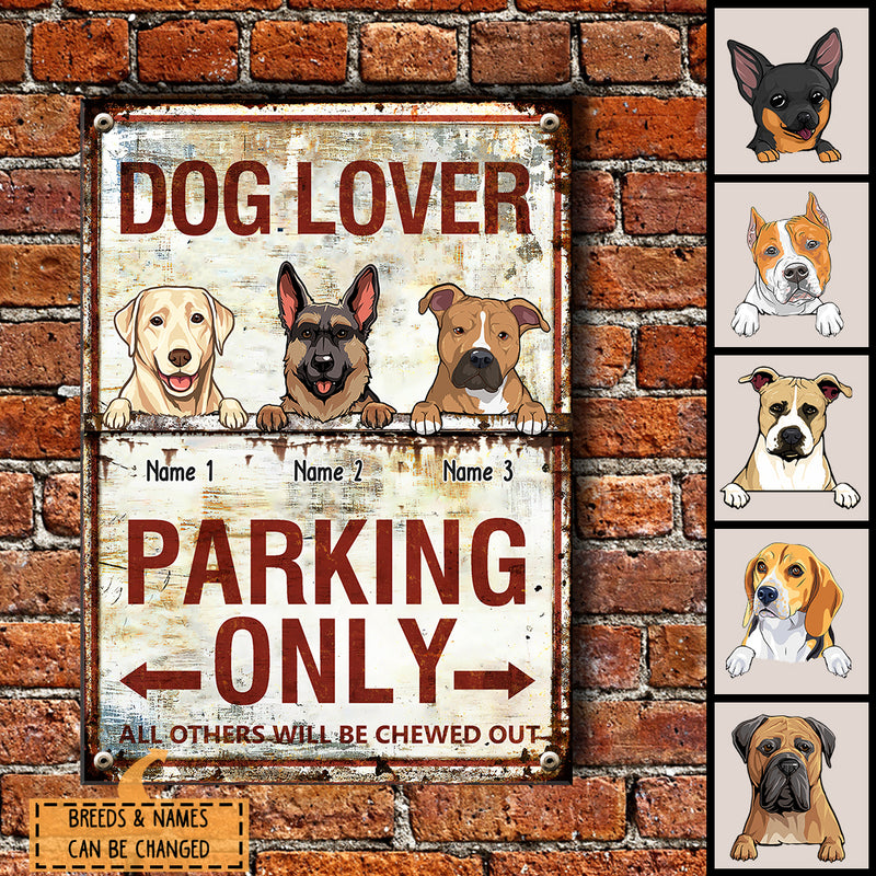 Pawzity Metal Yard Sign, Gifts For Dog Lovers, Dog Lover Parking Only All Others Will Be Chewed Out Funny Signs