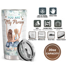 To My Bestie, You Are My Person - Floral Personalized Custom Tumbler - Birthday Gift For Best Friend, Bestie, BFF