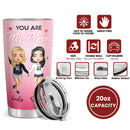 You Are My Person, To My Bestie - Pink Personalized Custom Tumbler - Birthday Gift For Best Friend, Bestie, BFF
