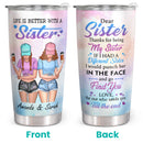 Dear Sister Thanks For Being My Sister - Personalized Custom Tumbler - Gift For Sister