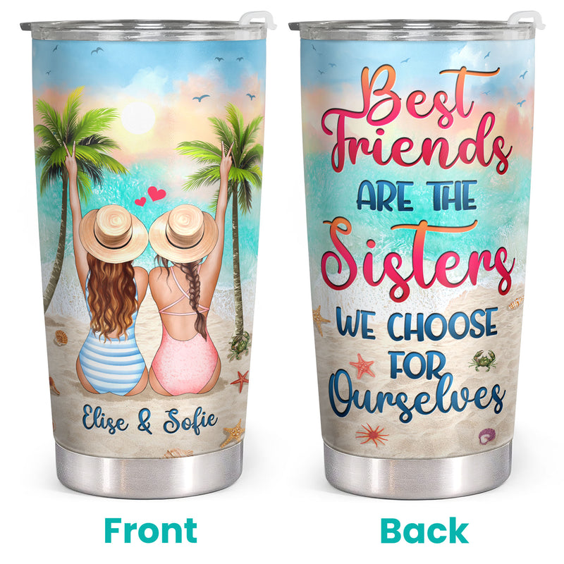 Unique Friendship Gifts - Birthday Gifts For Best Friend, Bestie - Personalized Beach Tumbler