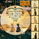 Personalised A Whisper From Heaven Circle Ceramic Ornament - Personalized Cat Lovers Decorative Christmas Ornament