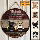 Pawzity Home Bar Signs, Gifts For Dog Lovers, Bring All You Drink Drink All You Bring Custom Wood Signs , Dog Mom Gifts