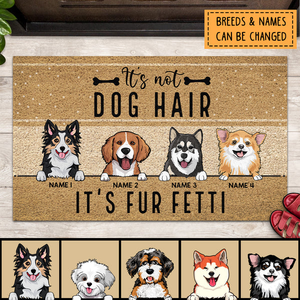 Pawzity Personalized Doormat, Gifts For Dog Lovers,  It's Not Dog Hair It's Fur Fetti Front Door Mat