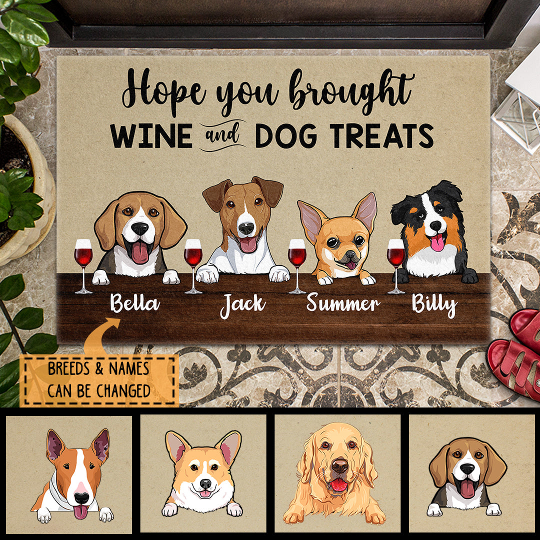 We hope you brought wine and dog treats clearance doormat