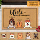 Pawzity Funny Welcome Mat, Gifts For Pet Lovers, Welc Wait Are You Vaccinated Outdoor Door Mat