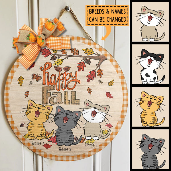 Pawzity Fall Welcome Signs, Gifts For Cat Lovers, Hello Fall Custom Wooden Signs , Cat Mom Gifts