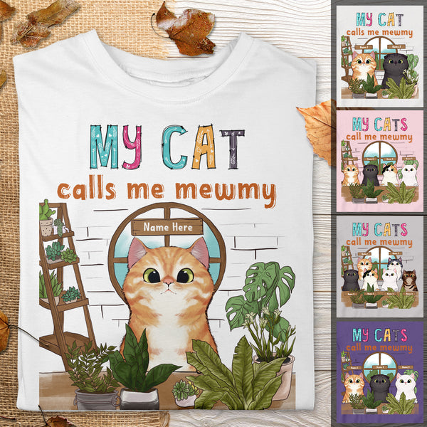 My Cats Call  Me Mewmy Personalized T-shirt