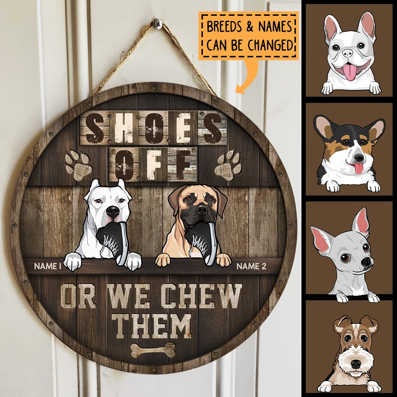Pawzity Welcome Door Signs, Gifts For Dog Lovers, Shoes Off Or We Chew Them , Dog Mom Gifts