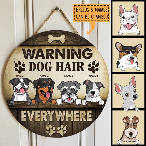 Pawzity Welcome Door Signs, Gifts For Dog Lovers, Warning Dog Hair Custom Wooden Signs , Dog Mom Gifts