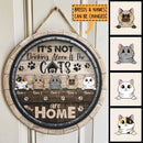 Pawzity Custom Wooden Signs, Gifts For Cat Lovers, It's Not Drinking Alone If The Cats Are Home , Cat Mom Gifts