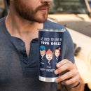 We Used To Live In Your Balls - Best Dad Ever - Personalized Custom Tumbler - Gift for Dad, Father