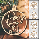 Angel Dog Laser Cut Wood Ornament Custom Name, Personalized Dog Lovers Decorative Christmas Ornament