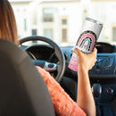 The Influence Of A Good Teacher Can Never Be Erased - Pink Glitter Personalized Skinny Tumbler - Gift For Teacher