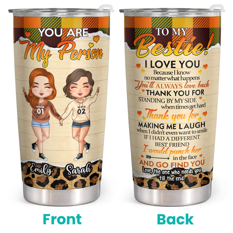 Custom Friendship Gifts - Fall Birthday Gifts For Best Friend, Bestie - Personalized Tumbler