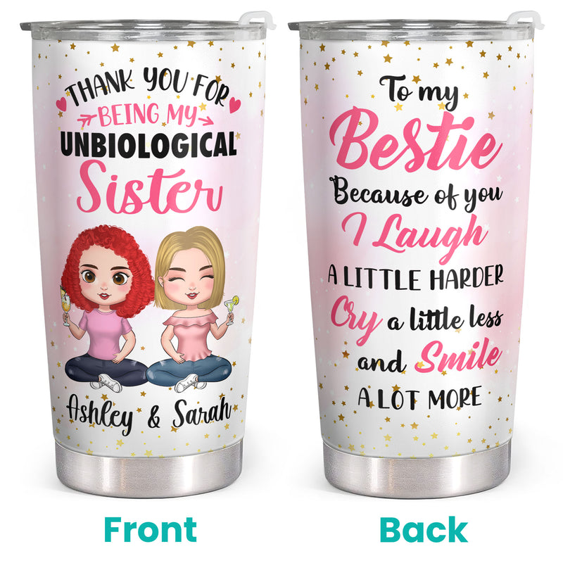 Custom Meaningful Friendship Gifts - Christmas Best Friend Gifts, Happy Birthday To My Bestie - Personalized Tumbler