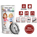 Bestie, Best Friend Gifts - You Are My Person, Not Sisters By Blood But Sisters By Heart - Personalized Tumbler