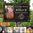 Pawzity In Loving Memory Metal Memorial Yard Sign, Pet Loss Gifts, Forever A Good Boy Pet Memorial Signs