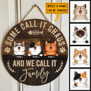 Pawzity Custom Wooden Signs, Gifts For Cat Lovers, Some Call It Chaos And We Call It Family , Cat Mom Gifts