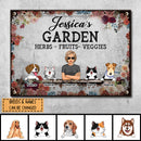 Pawzity Metal Garden Sign, Gifts For Pet Lovers, Herbs Fruits Veggies Personalized Home Sign, Flower Vintage Signs