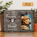 No Longer By My Side Forever In My Heart, Pet Memorial Keepsake, Personalized Pet Name Photo Clip Frame, Pet Loss Gifts