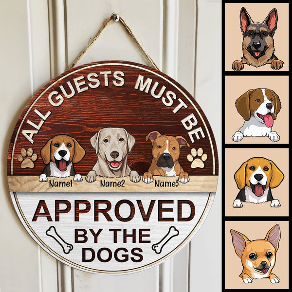 Pawzity Custom Wood Signs, Gifts For Dog Lovers, All Guests Must Be Approved By The Dogs Personalized Housewarming Gifts , Dog Mom Gifts