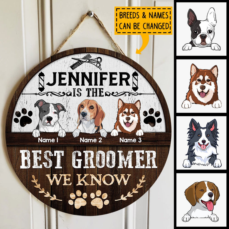 Pawzity Custom Wooden Signs, Gifts For Dog Lovers, The Best Groomer We Know Personalized Wood Sign , Dog Mom Gifts