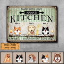 Pawzity Metal Kitchen Sign, Gifts For Pet Lovers, Made With Love Eat Well Laugh Often Love Much Personalized Metal Signs