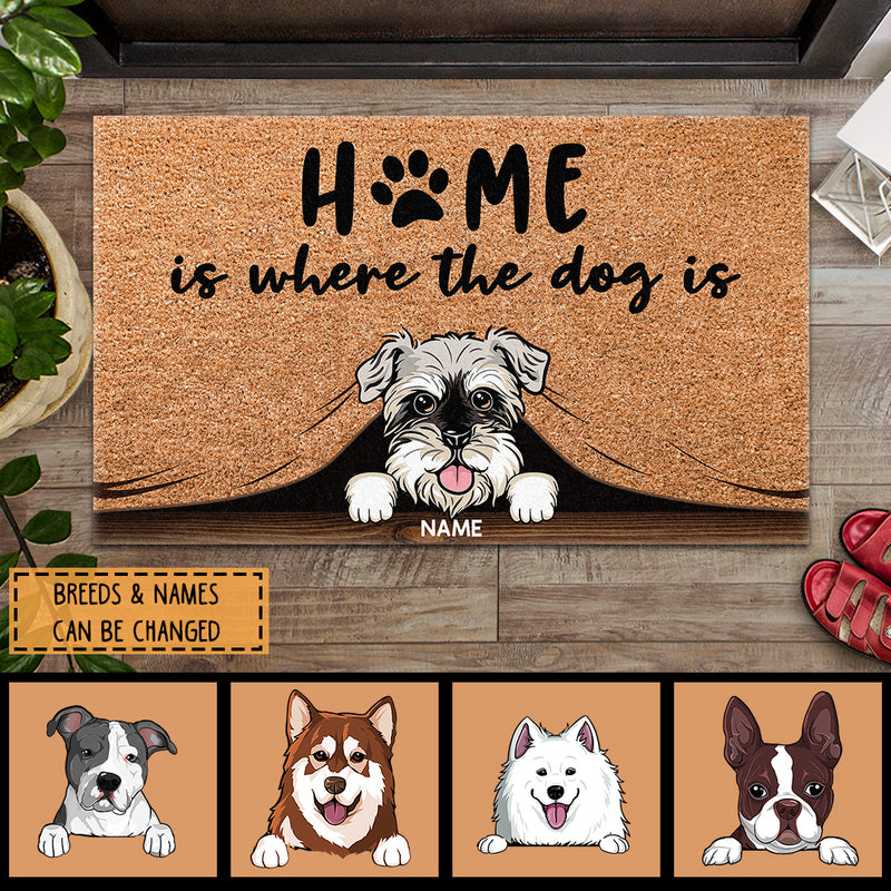 Pawzity Custom Doormat, Gifts For Dog Lovers, Home Is Where The Dogs Are Outdoor Door Mat