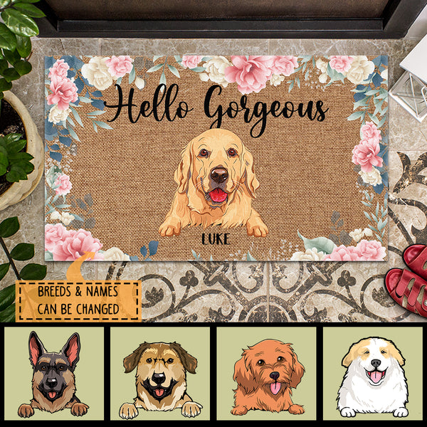 Cute Dog Golden Retriever Doormat Bedroom Welcome Polyeste Mat