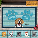 Pawzity Personalized Doormat, Gifts For Dog Lovers, Water Or Food Dog Choice Front Door Mat