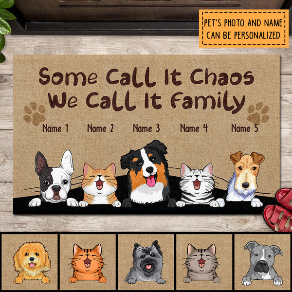 Pawzity Personalized Doormat, Gifts For Dog Lovers, Some Call It Chao And We Call It Family Front Door Mat