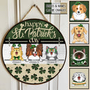 Pawzity St. Patrick's Day Personalized Wood Sign, Gifts For Pet Lovers, Holiday Custom Wooden Signs