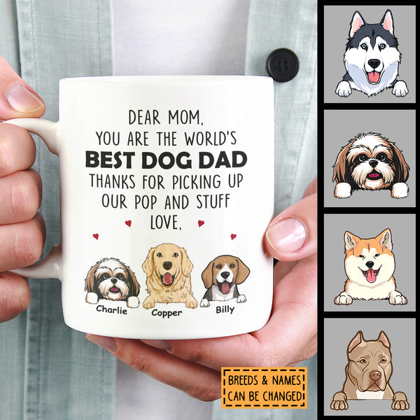 Personalized Dog Breeds Mug, Gifts For Dog Moms & Dog Dads, Dear Mom You Are The World's Best Dog Mom