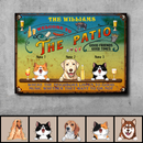 Pawzity Metal Backyard Patio Signs, Gifts For Pet Lovers, Where The Neighbors Listen To Good Music Personalized Family Sign