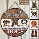 Pawzity Welcome Door Signs, Gifts For Dog Lovers, Welcome-ish Depends On Who You Are , Dog Mom Gifts