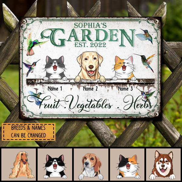 Pawzity Metal Garden Sign, Gifts For Pet Lovers, Fruit Vegetables Herbs Animal Personalized Housewarming Gifts