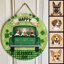 St. Patrick's Day Custom Wooden Signs, Gifts For Dog Lovers, Happy Holiday Personalized Sign Wood , Dog Mom Gifts