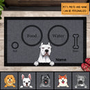 Pawzity Personalized Doormat, Gifts For Dog Lovers, Food Or Water Ball Or Bone Dog Choice Front Door Mat