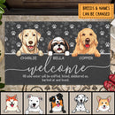 Pawzity Welcome Mat, Gifts For Dog Lovers, All Who Enter Will Be Licked Slobbered On And Loved Outdoor Door Mat
