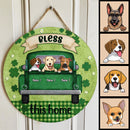 St. Patrick's Day Custom Wooden Signs, Gifts For Dog Lovers, Bless This Home Personalized Sign Wood , Dog Mom Gifts