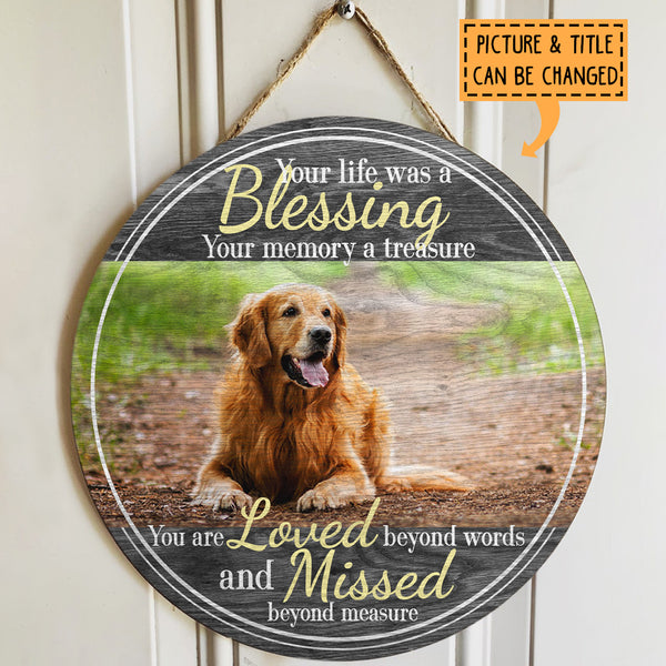 Pawzity Custom Wooden Signs, Pet Memorial Gifts, You Are Loved Beyond Words Missed Beyond Measure Memorial Signs